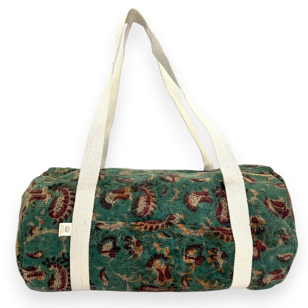 Sac week-end femme Kantha Bagru en coton artisanal vintage sac de voyage bohème Maison Bahan