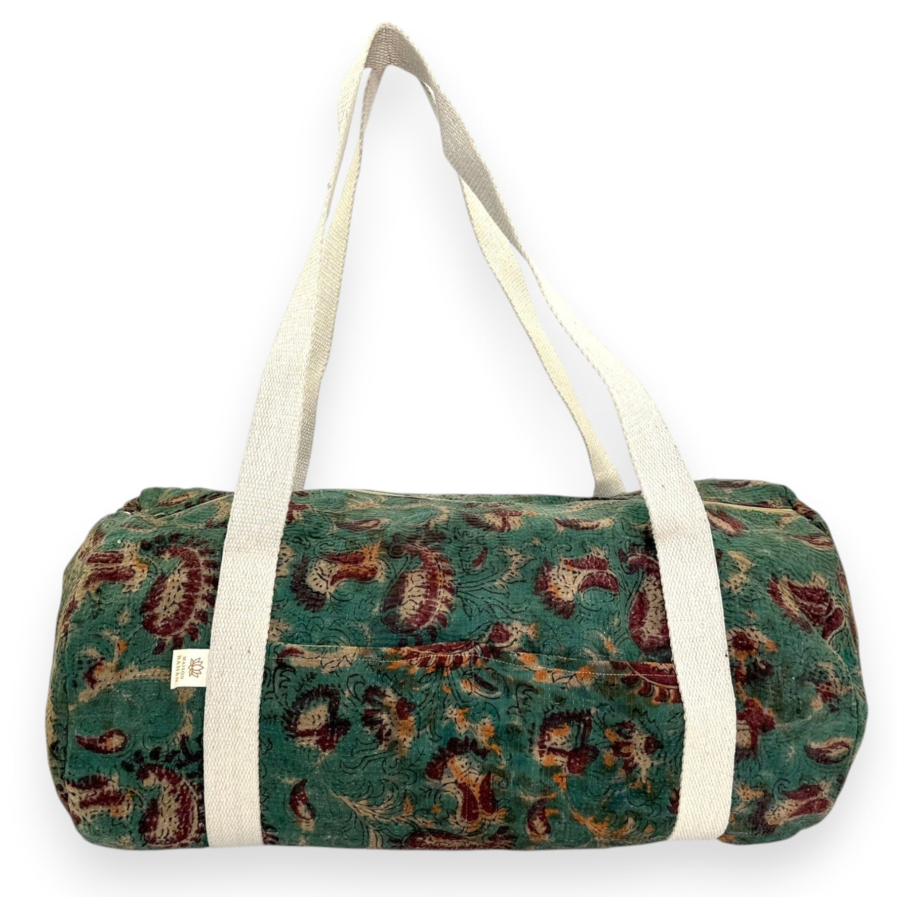 Sac week-end femme Kantha Bagru en coton artisanal vintage sac de voyage bohème Maison Bahan