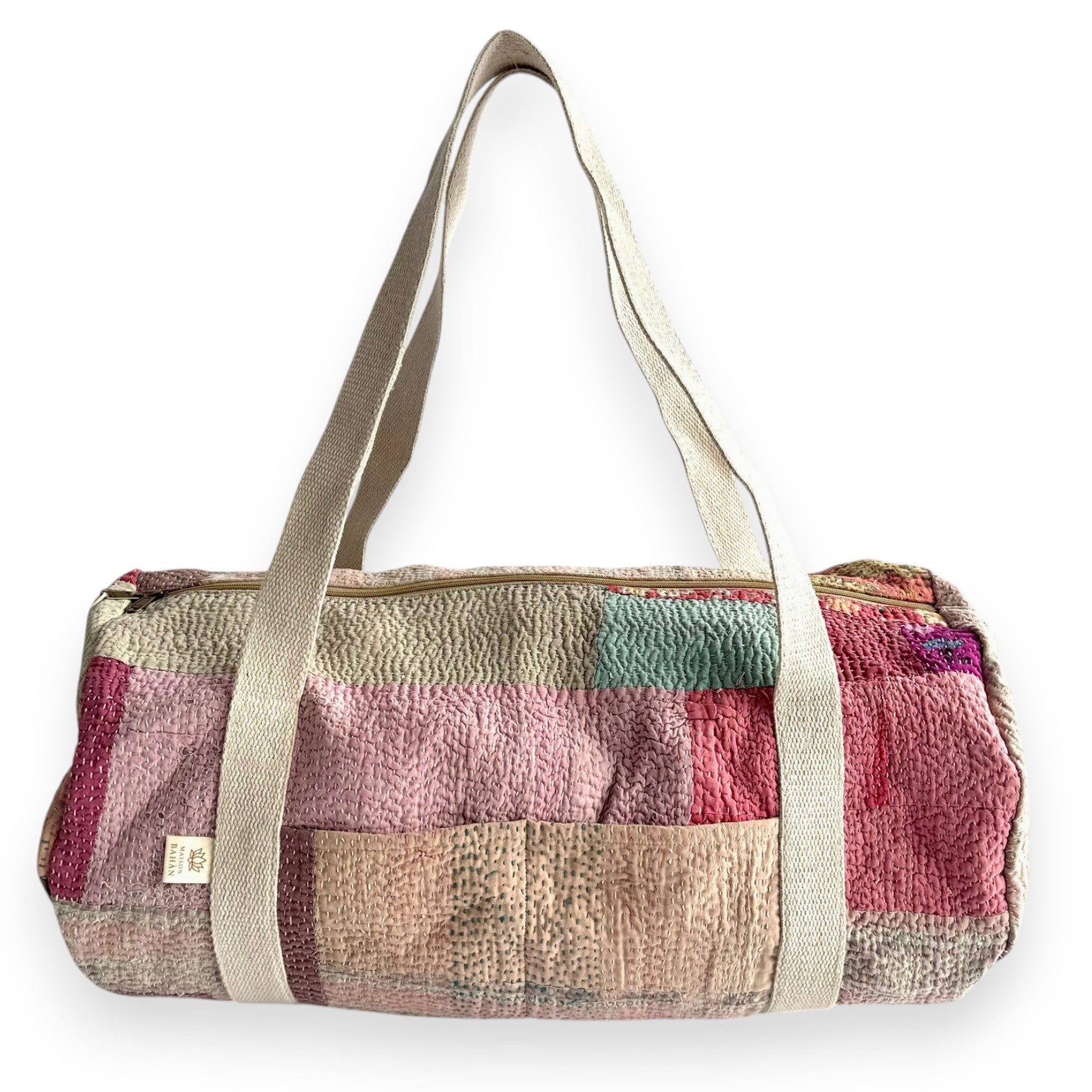 Sac week-end femme Kantha Bagru en coton artisanal vintage sac de voyage bohème Maison Bahan