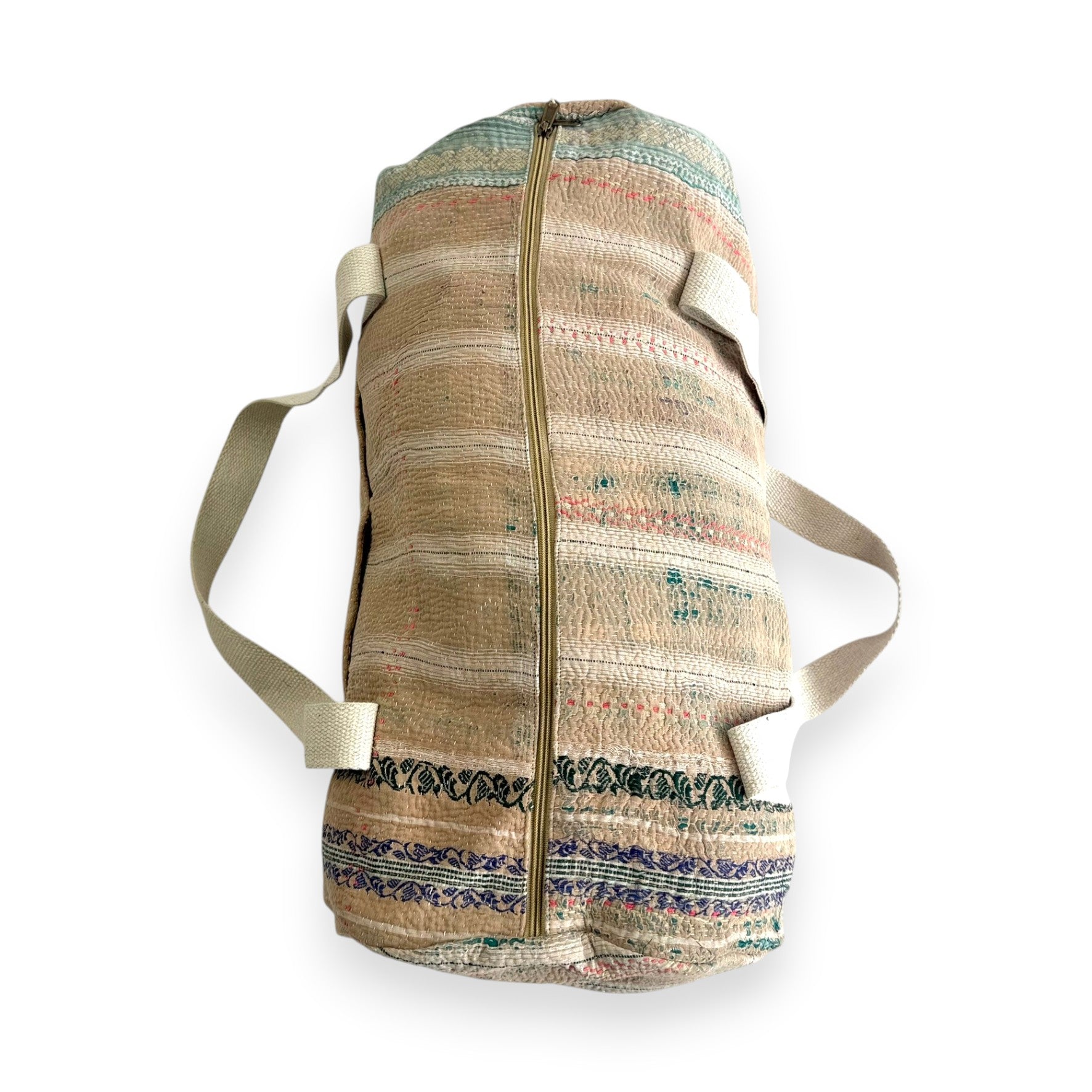 Sac week-end femme Kantha Bagru en coton artisanal vintage sac de voyage bohème Maison Bahan