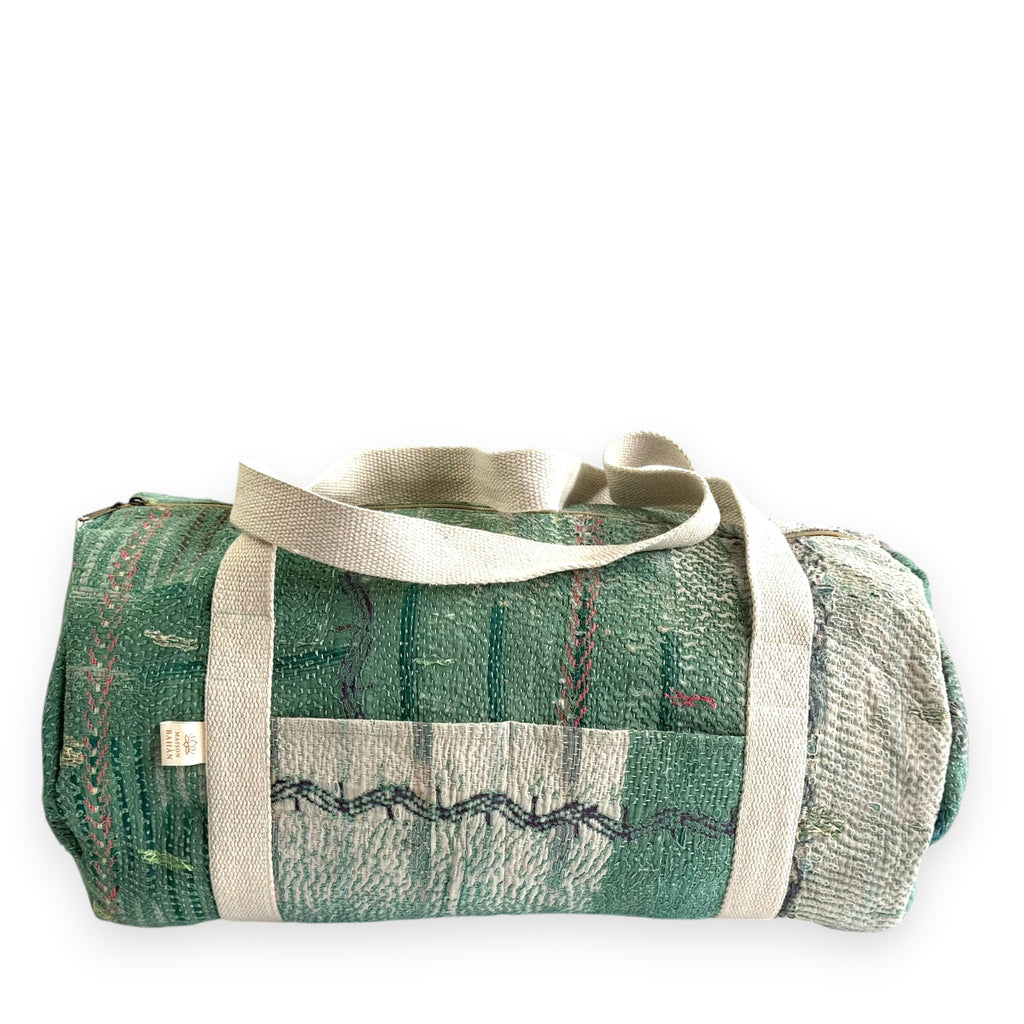 Sac week-end femme Kantha Bagru en coton artisanal vintage sac de voyage bohème Maison Bahan