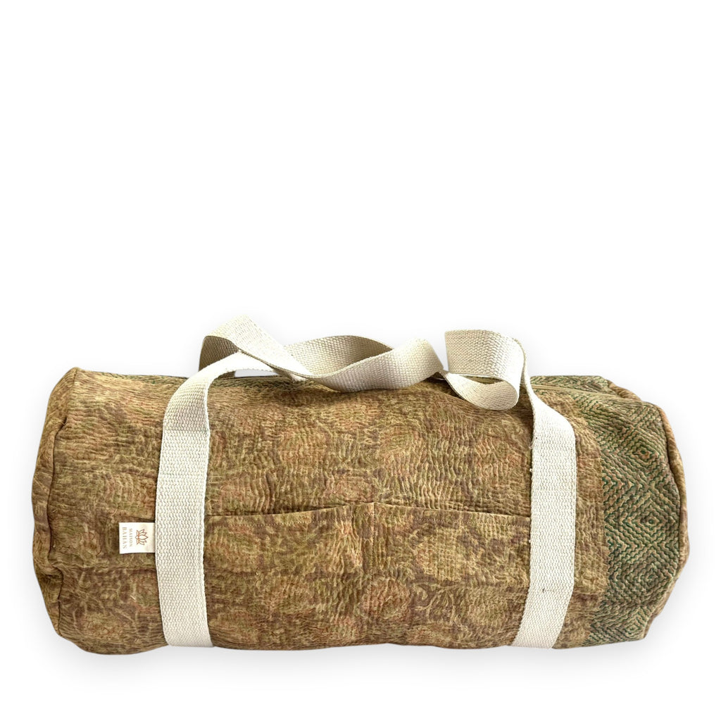 Sac week-end femme Kantha Bagru en coton artisanal vintage sac de voyage bohème Maison Bahan