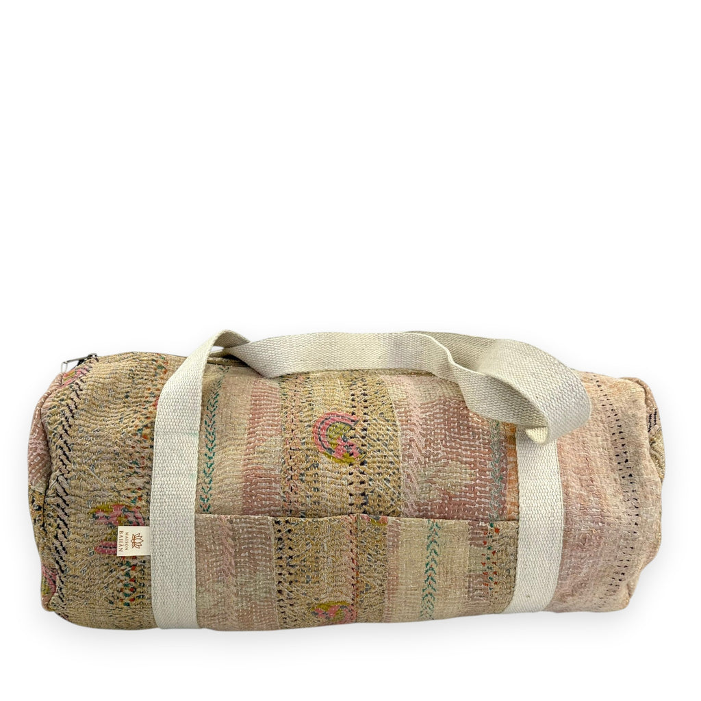 Sac week-end femme Kantha Bagru en coton artisanal vintage sac de voyage bohème Maison Bahan