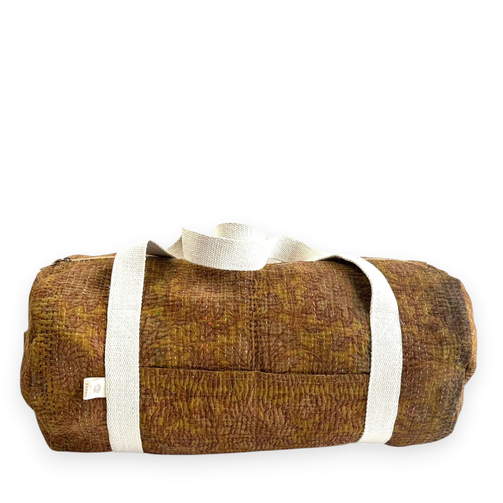 Sac week-end femme Kantha Bagru en coton artisanal vintage sac de voyage bohème Maison Bahan