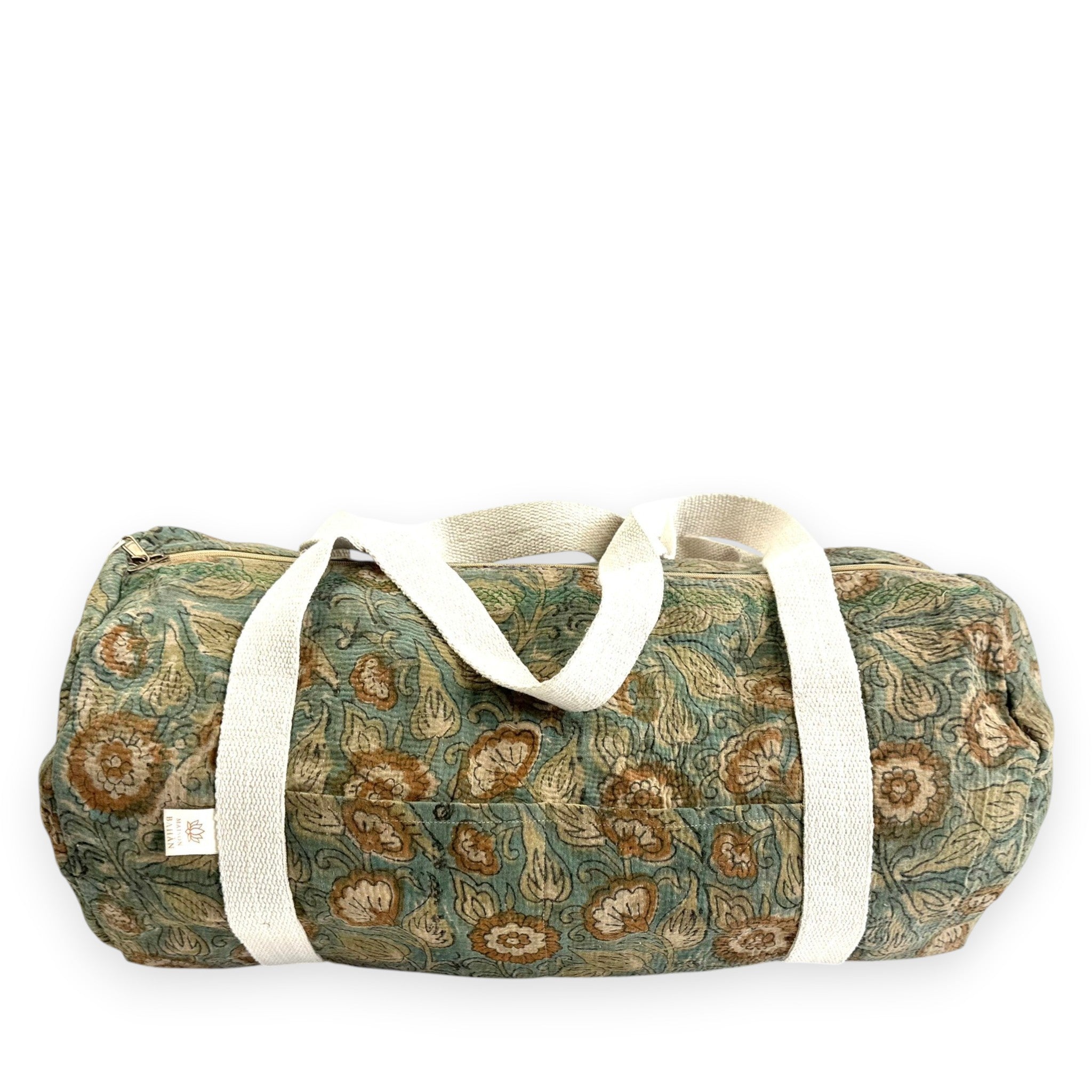 Sac week-end femme Kantha Bagru en coton artisanal vintage sac de voyage bohème Maison Bahan
