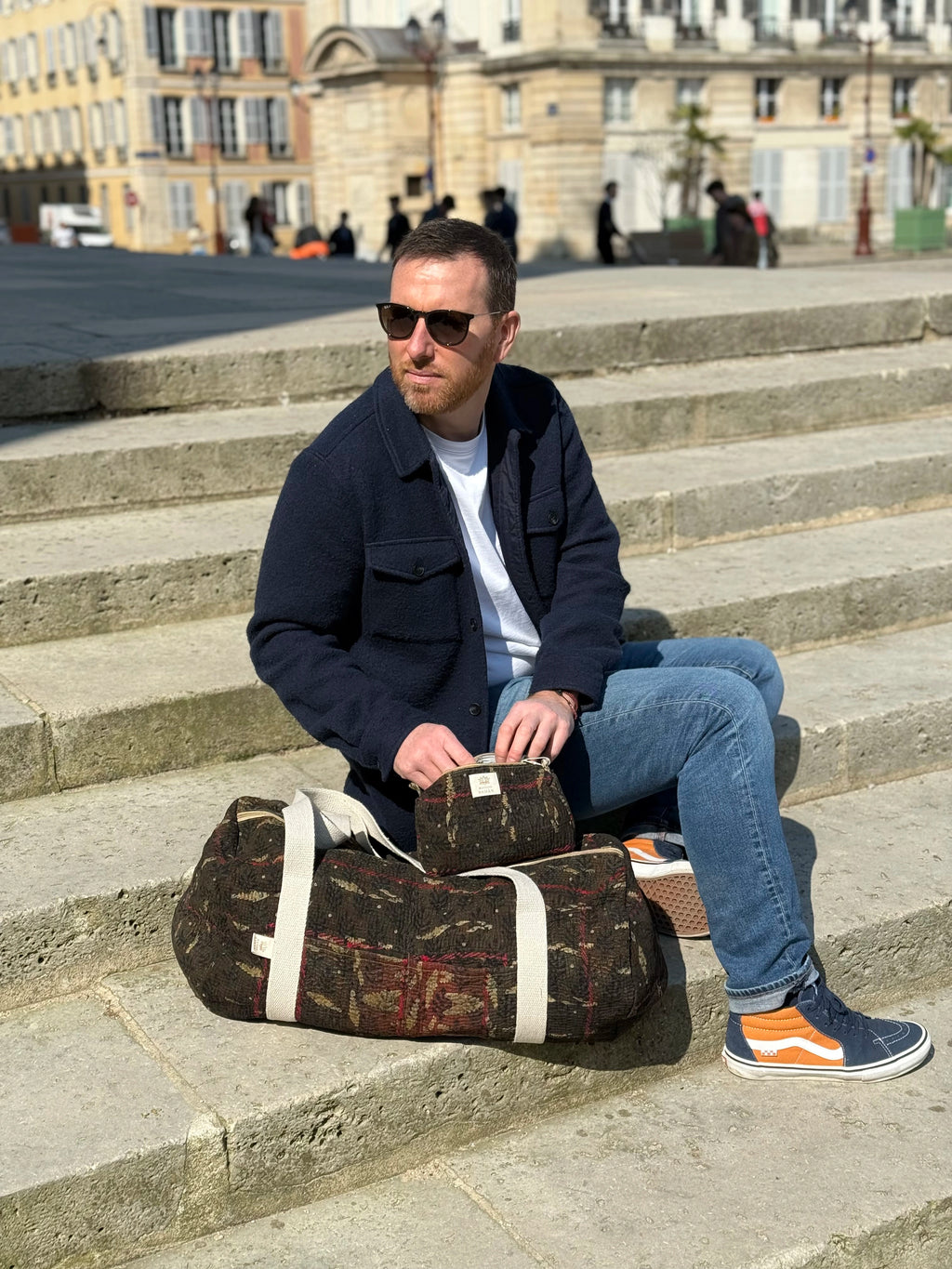 Sac Week-end en Tissu Indien Kantha Arvo