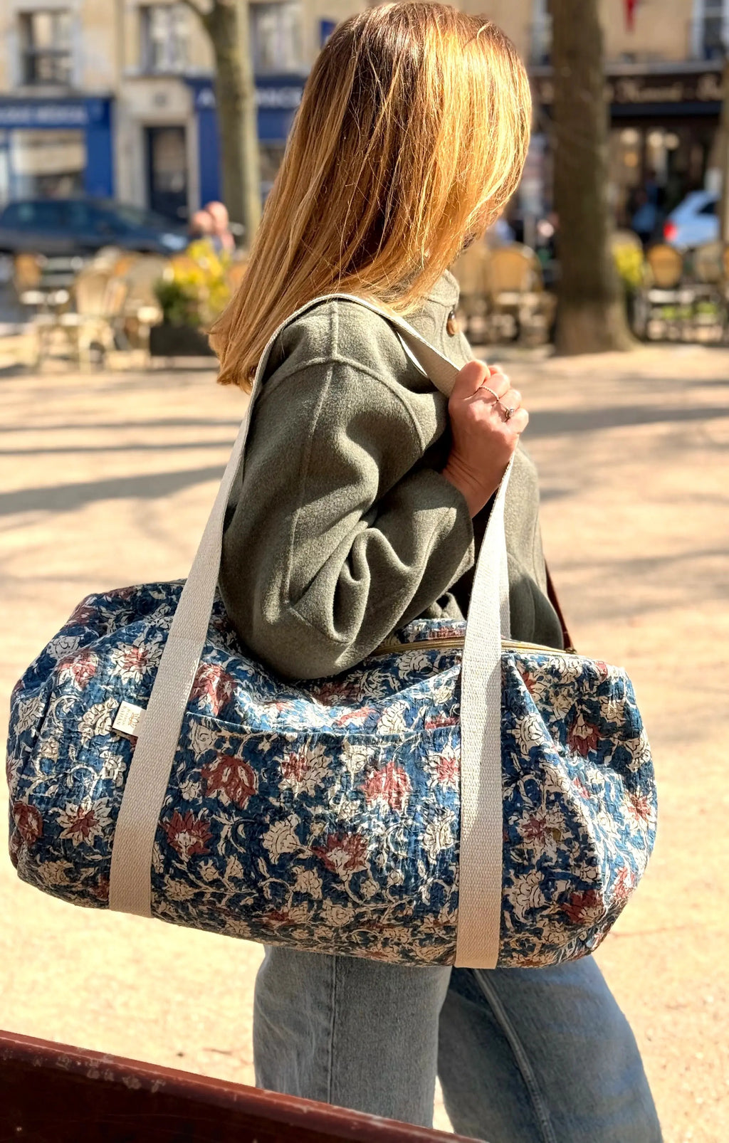 Sac Week-end en Tissu Indien Kantha Aegon
