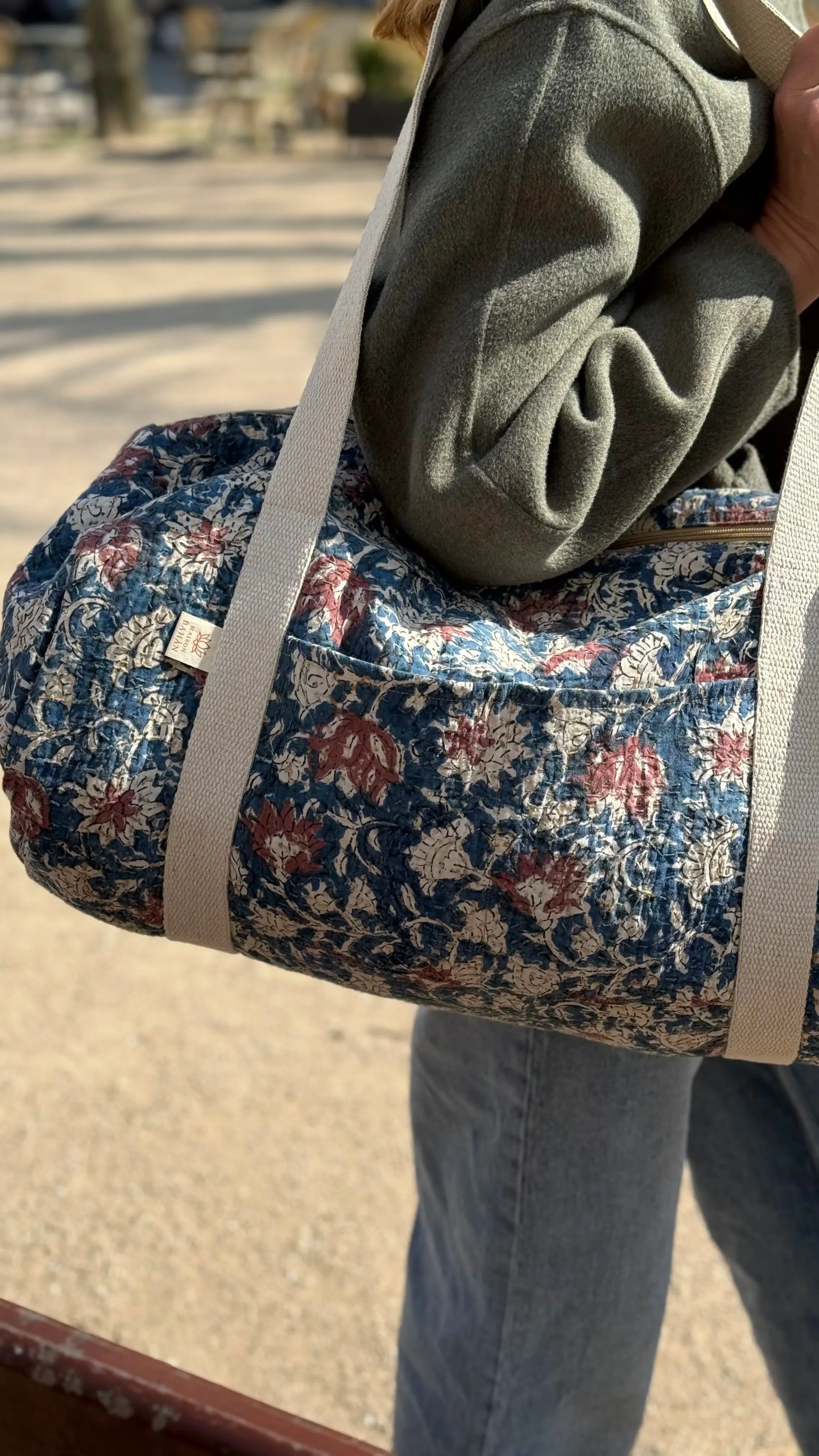 Sac Week-end en Tissu Indien Kantha Aegon
