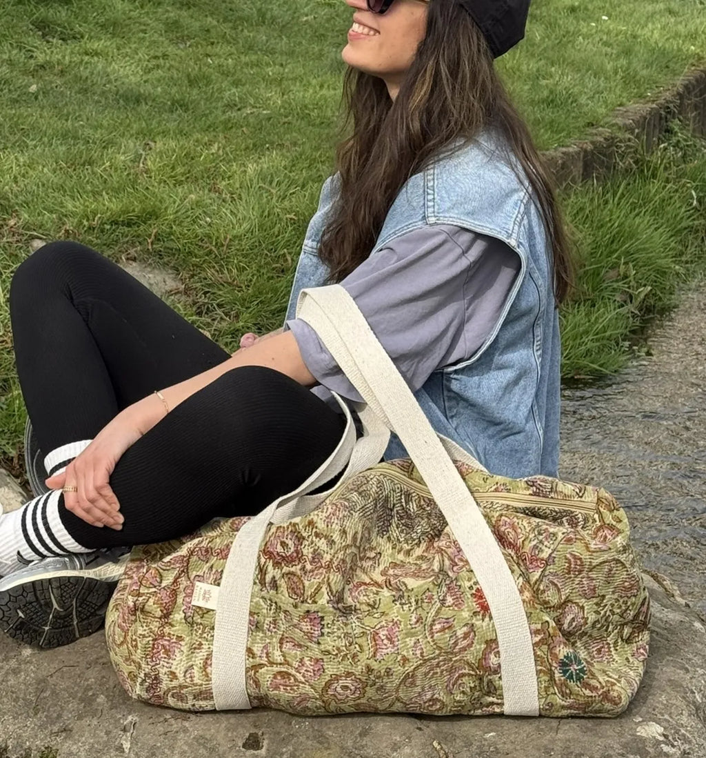 Sac Week-end en Tissu Indien Kantha Aadi