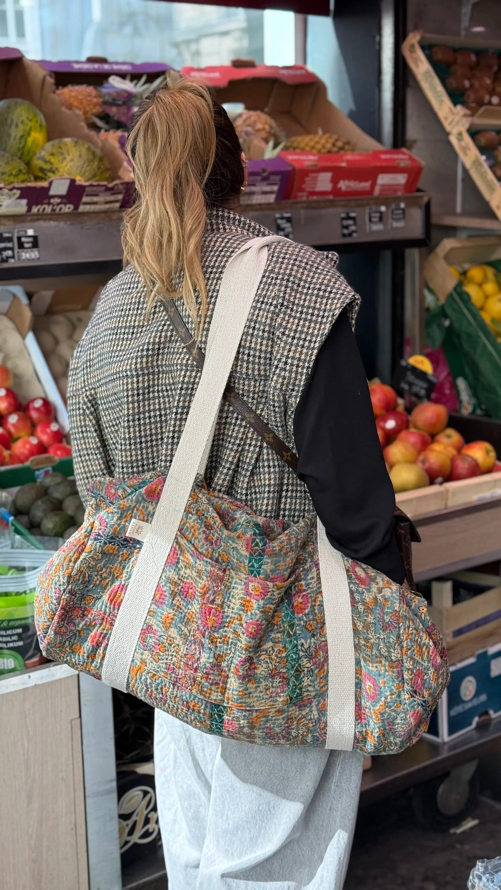 Sac Week-end en Tissu Indien Kantha Aiven