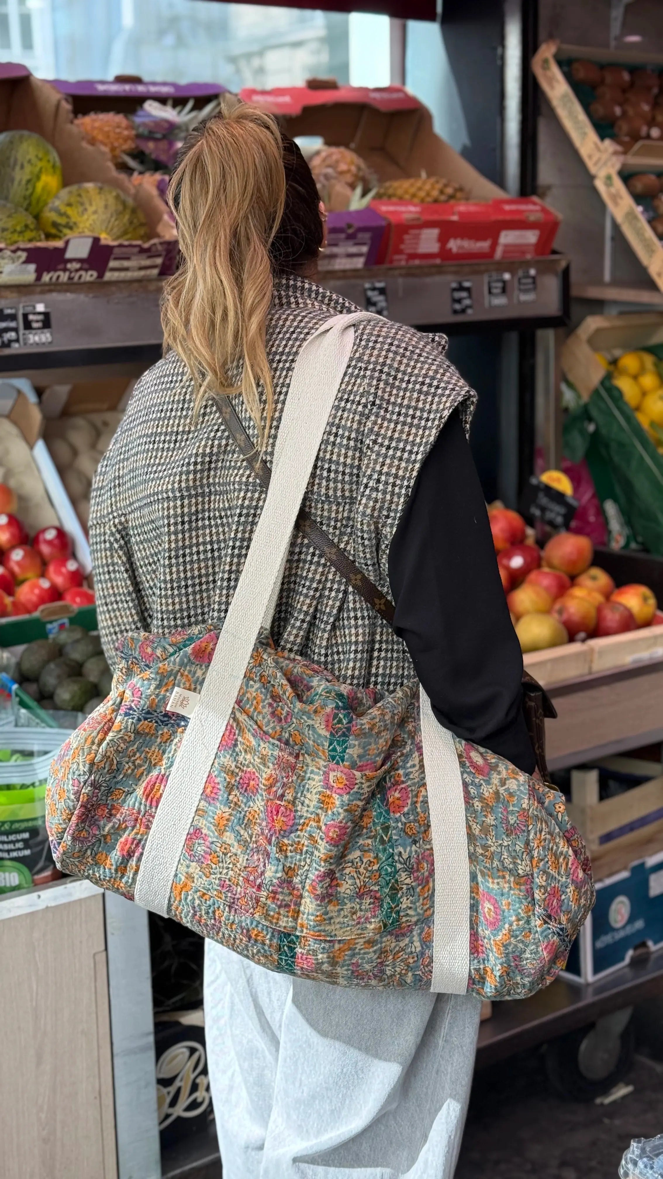 Sac Week-end en Tissu Indien Kantha Aiven