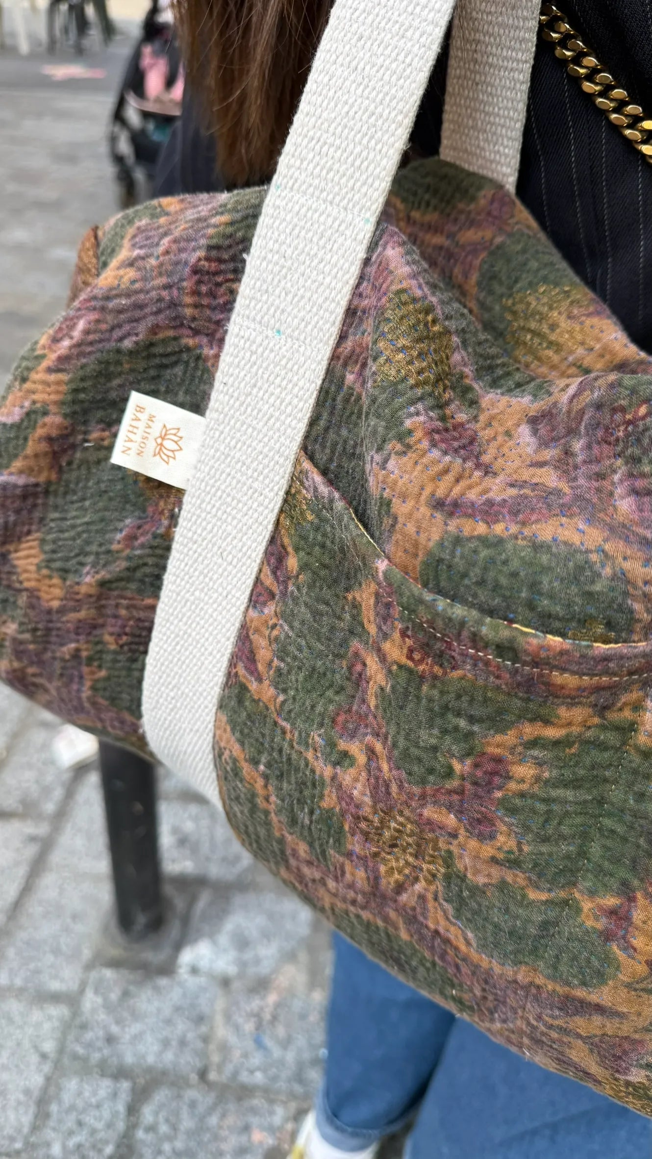 Sac Week-end en Tissu Indien Kantha Allan