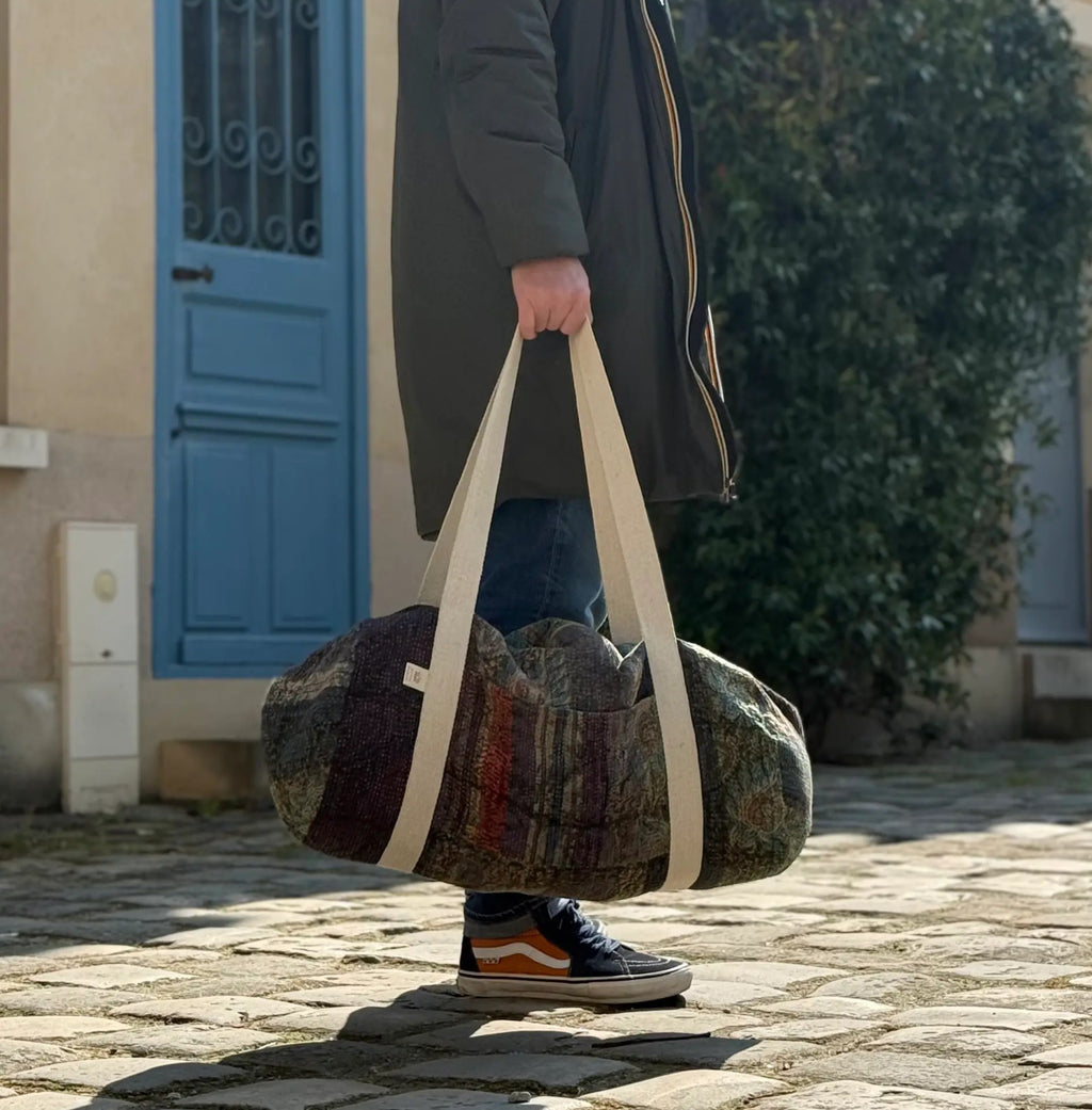Sac Week-end en Tissu Indien Kantha Amon