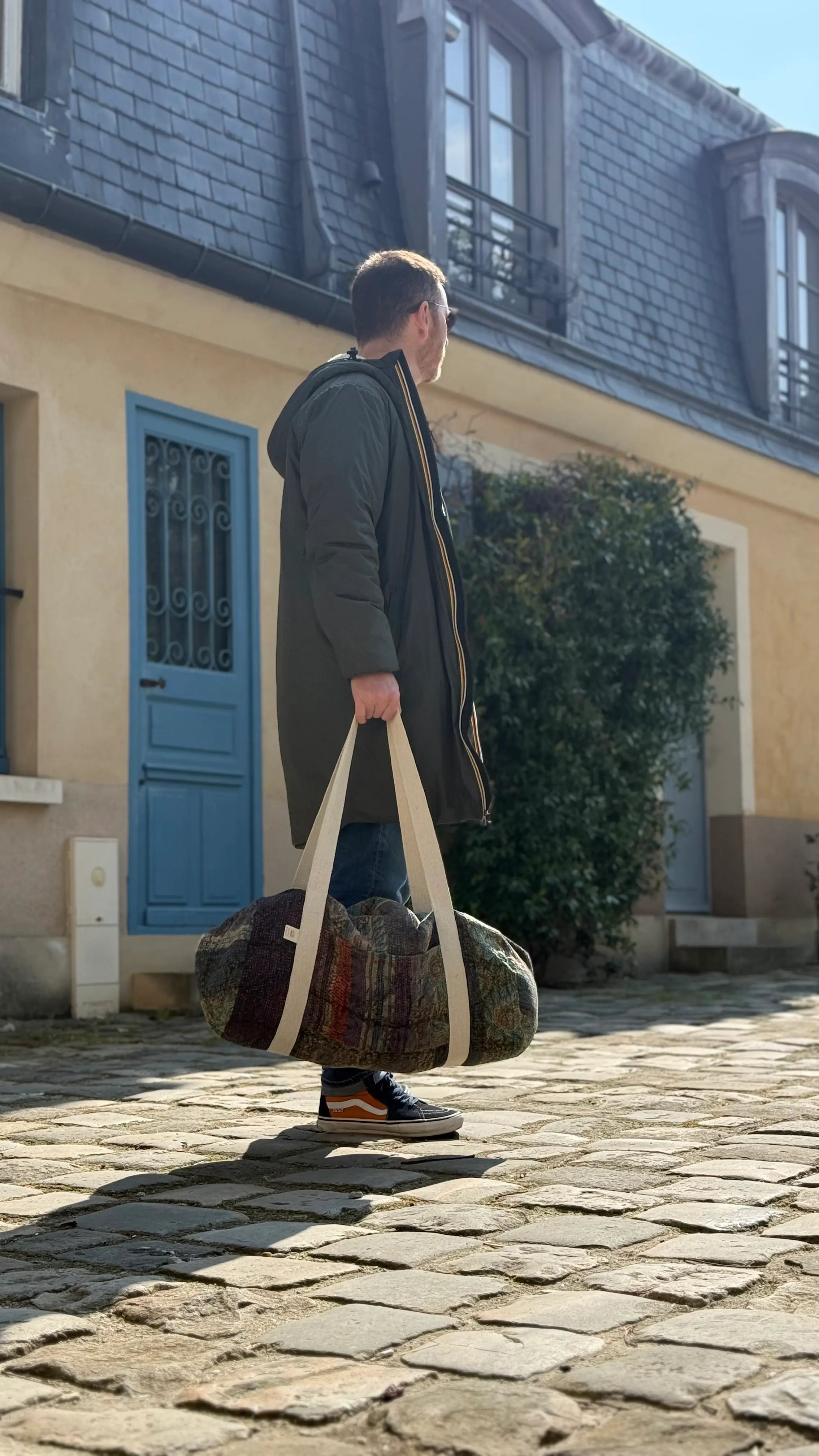 Sac Week-end en Tissu Indien Kantha Amon