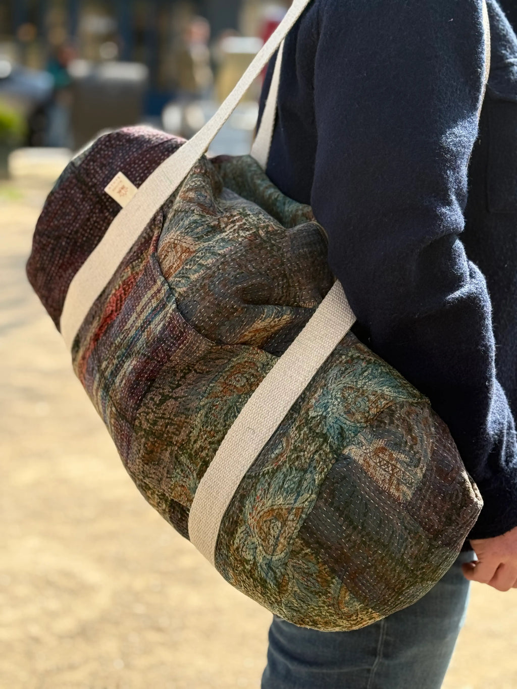 Sac Week-end en Tissu Indien Kantha Albert