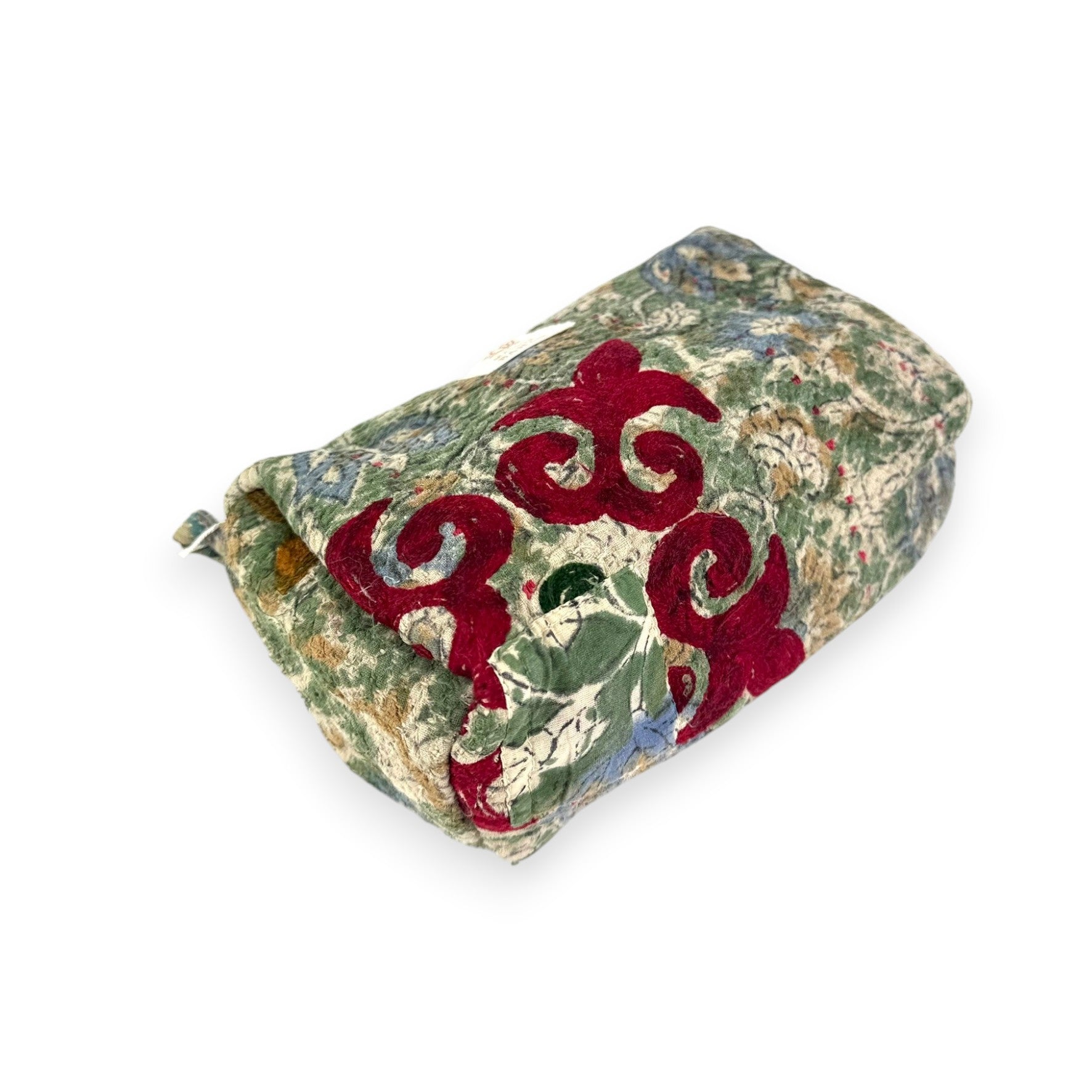 Trousse toilette maquillage Kantha Bagru en coton artisanal vintage accessoire yoga bohème femme Maison Bahan