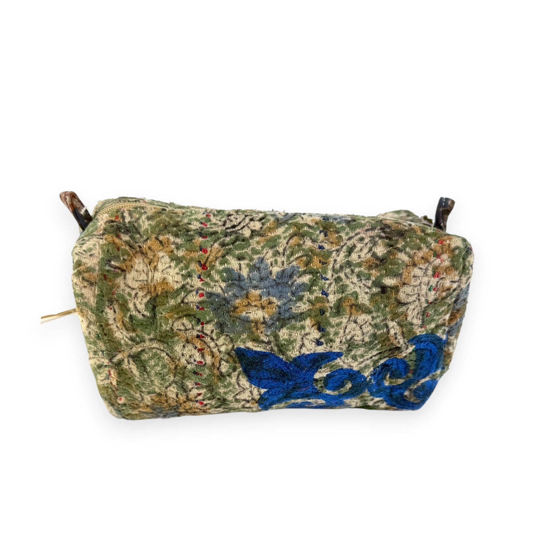 Trousse toilette maquillage Kantha Bagru en coton artisanal vintage accessoire yoga bohème femme Maison Bahan