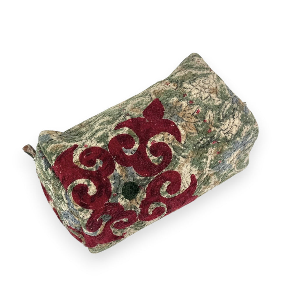 Trousse toilette maquillage Kantha Bagru en coton artisanal vintage accessoire yoga bohème femme Maison Bahan