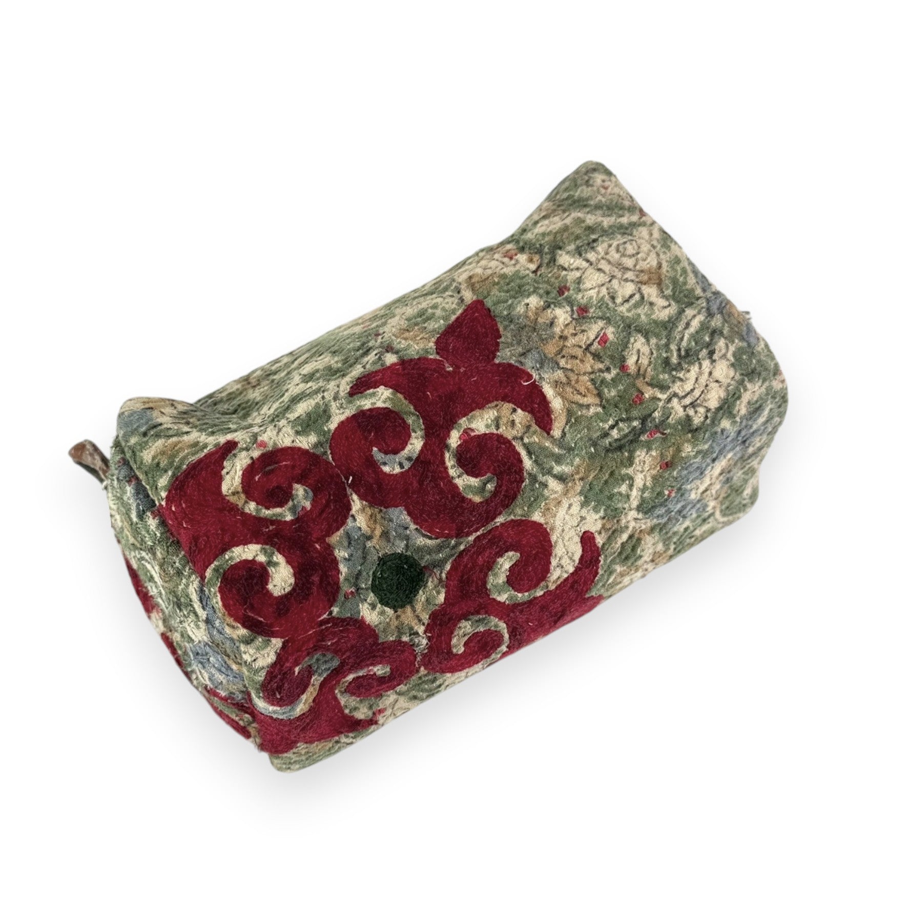 Trousse toilette maquillage Kantha Bagru en coton artisanal vintage accessoire yoga bohème femme Maison Bahan