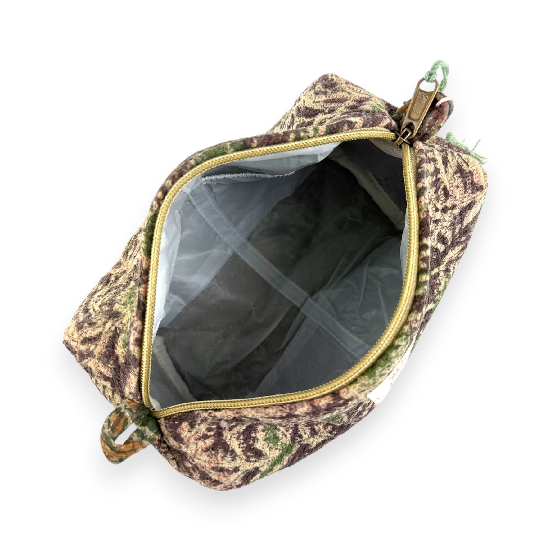 Trousse toilette maquillage Kantha Bagru en coton artisanal vintage accessoire yoga bohème femme Maison Bahan