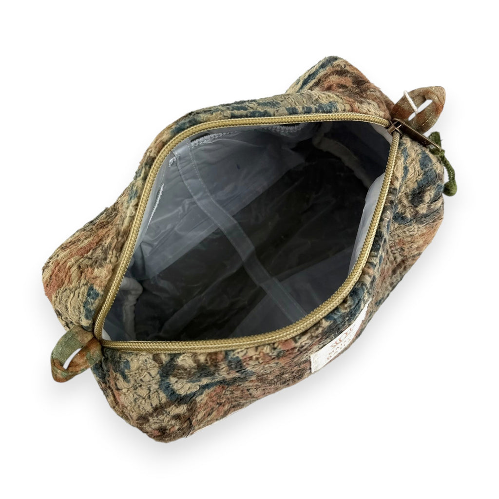 Trousse toilette maquillage Kantha Bagru en coton artisanal vintage accessoire yoga bohème femme Maison Bahan