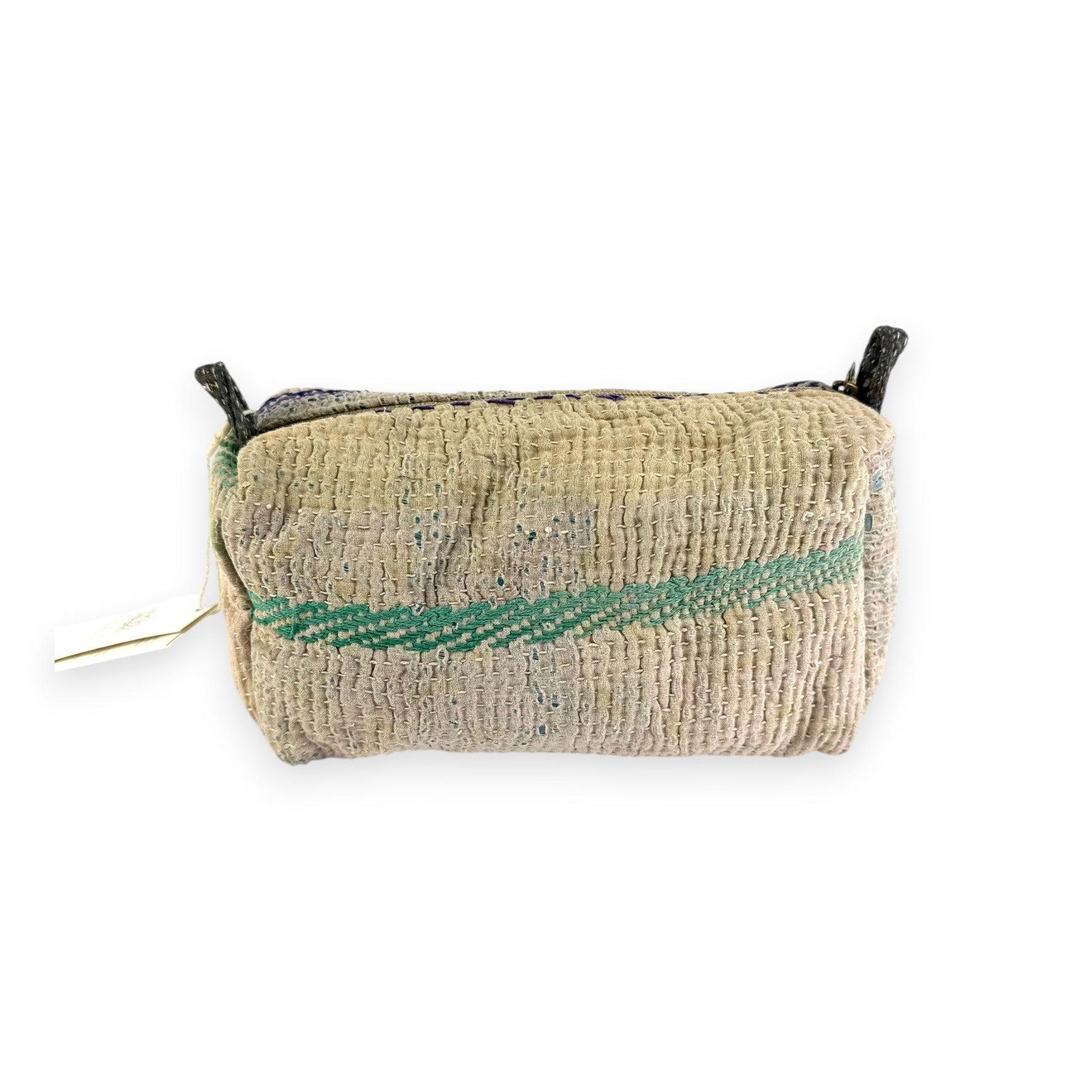 Trousse toilette maquillage Kantha Bagru en coton artisanal vintage accessoire yoga bohème femme Maison Bahan