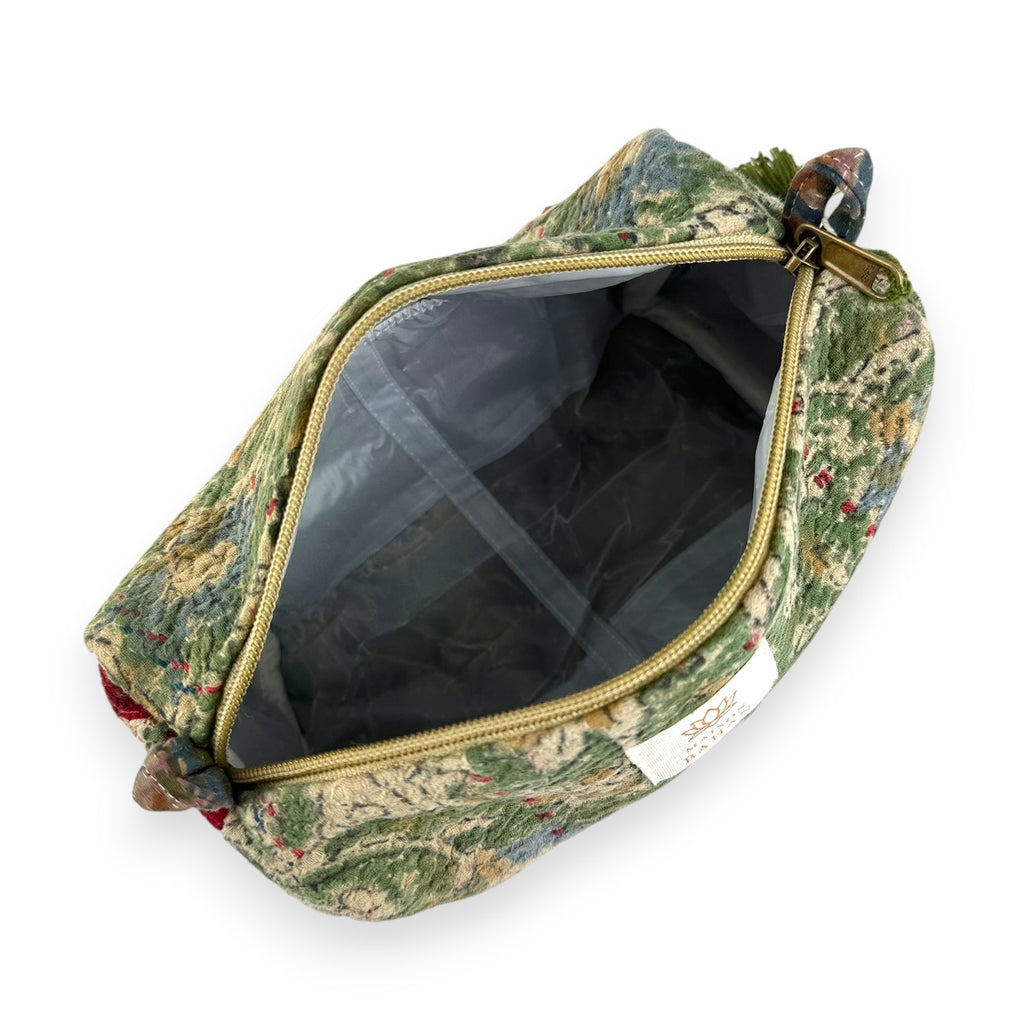 Trousse toilette maquillage Kantha Bagru en coton artisanal vintage accessoire yoga bohème femme Maison Bahan