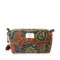 Trousse toilette maquillage Kantha Bagru en coton artisanal vintage accessoire yoga bohème femme Maison Bahan